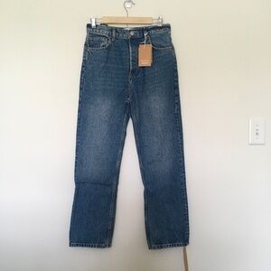 NWT Reformation Cynthia High Rise Straight Jeans in Colorado Sz 29 Button Fly